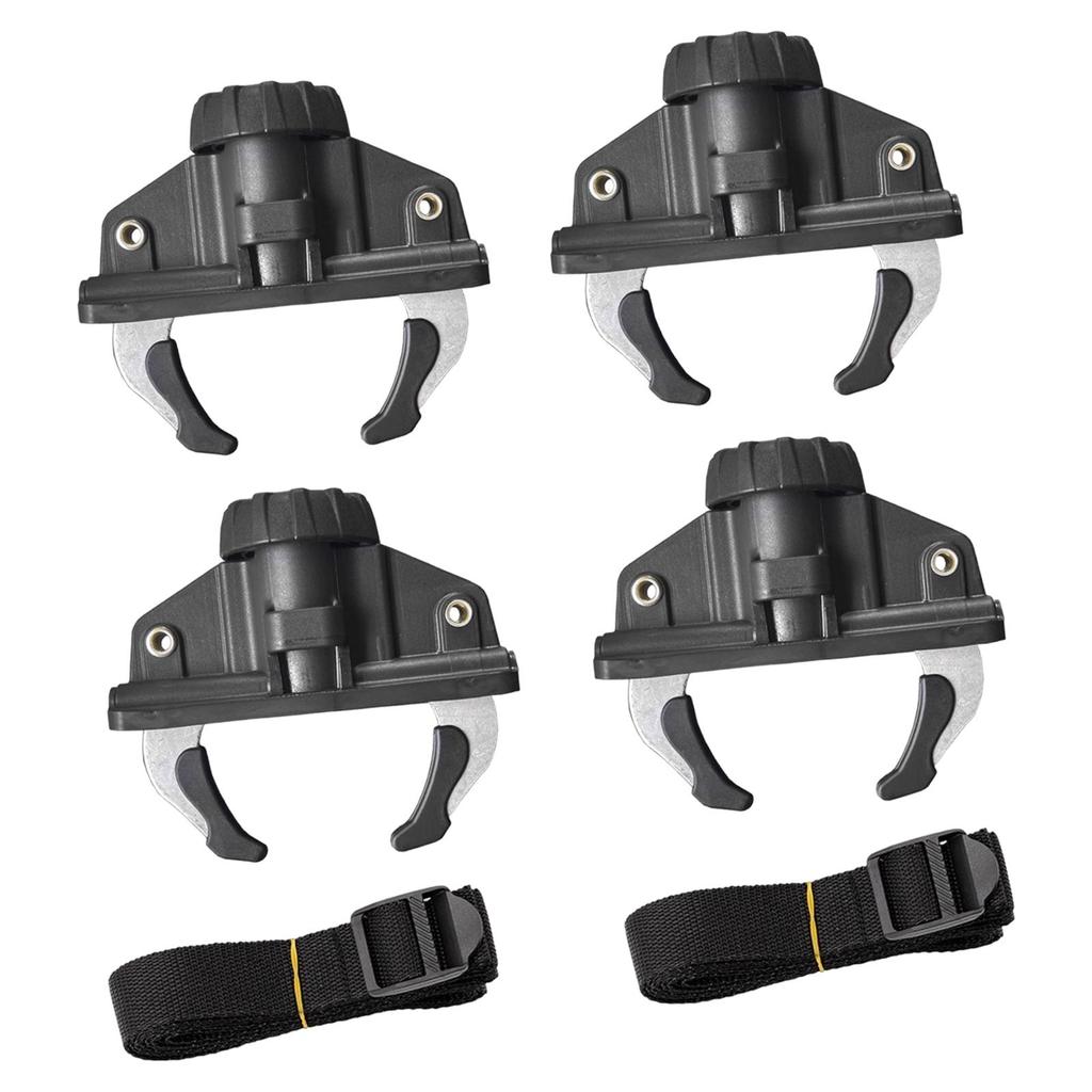 4x Car Roof Box Crab Clips Clamps Accessory Universal Fit Fits Slotted Rails