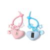 Pink Heart Plush Pendant Keychain - Cute Girly Accessory for Bags and Gifts