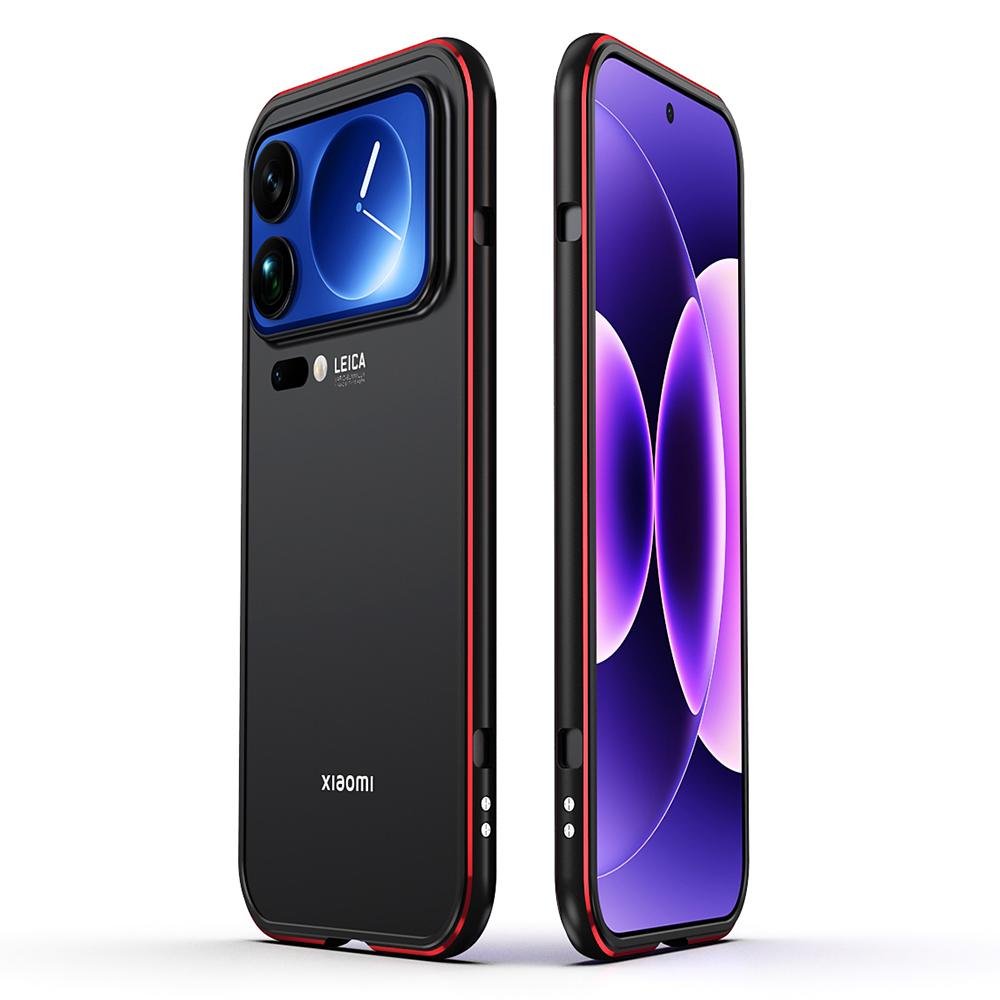 Pro Xiaomi 17 Pro Max Nárazuvzdorný kryt Ochrana čočky Dvoubarevný kovový rám Kryt telefonu se šroubovacím zámkem