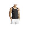 Adidas Adizero Promo Running Singlet Striped Logo Print Quick-Dry Sports Vest Men Tops Black IL1495