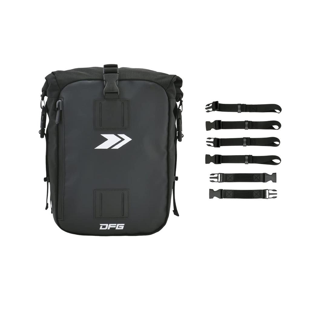 Dirtfreak DFG Module Motopack Waterproof Touring Bag Fixed Rear Carrier Expandable Connection with Bags of the Same Series Loading Belt Kit Included