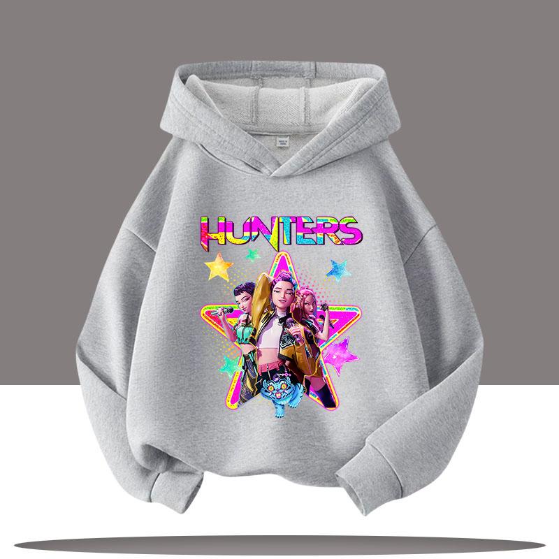KPop Demon Hunters Hoodies for Kid's Autumn Winter New Cotton Hoodie Fashion 2025 Movie Hoody for Adult Kids Mother-to-be Top