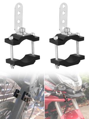 GREEBEAN Handlebar Holder Motorcycle LED Fog Lamp Work Light Bracket