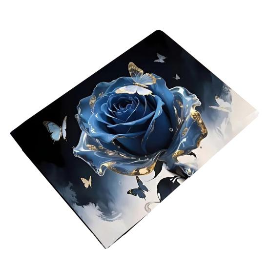 Yousheng 3D Rose Floor Mat Flower Pattern Non-Slip Bath Mat Realistic Rose And Butterflies Bathroom Rug for Entrance Bedroom Living Room