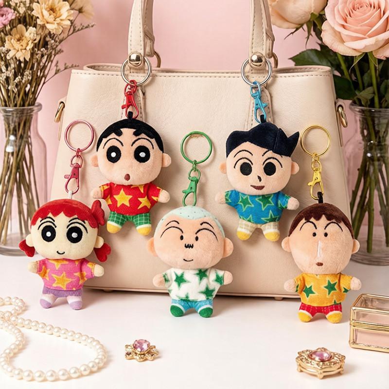 Crayon Shinchan Plush Keychain With Polyester Filling For Kids And Teens