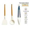 Silicone Spatula & Ladle Set with Wooden Handle for Home and Baby Food Preparation - High Quality, Stylish Design