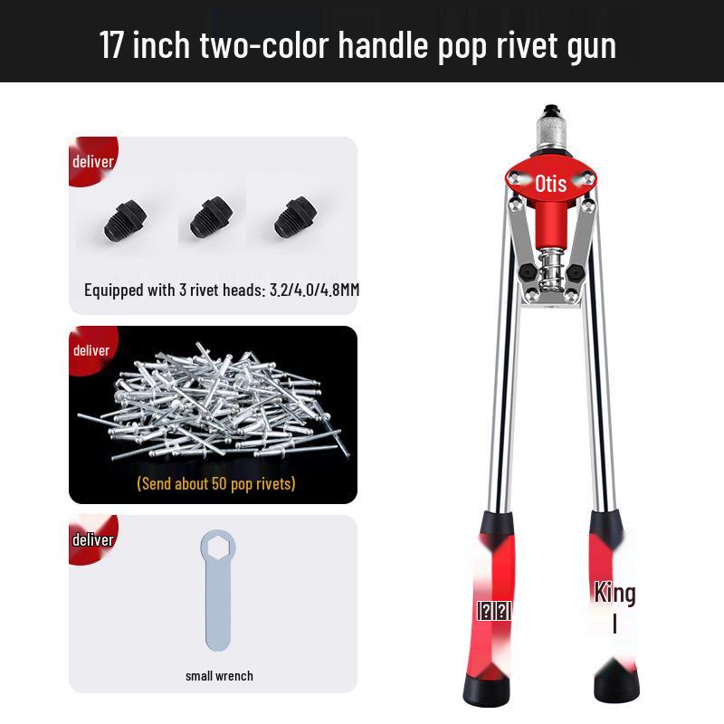 Aluminum Alloy Rivet Gun with Pliers for Household Manual Use