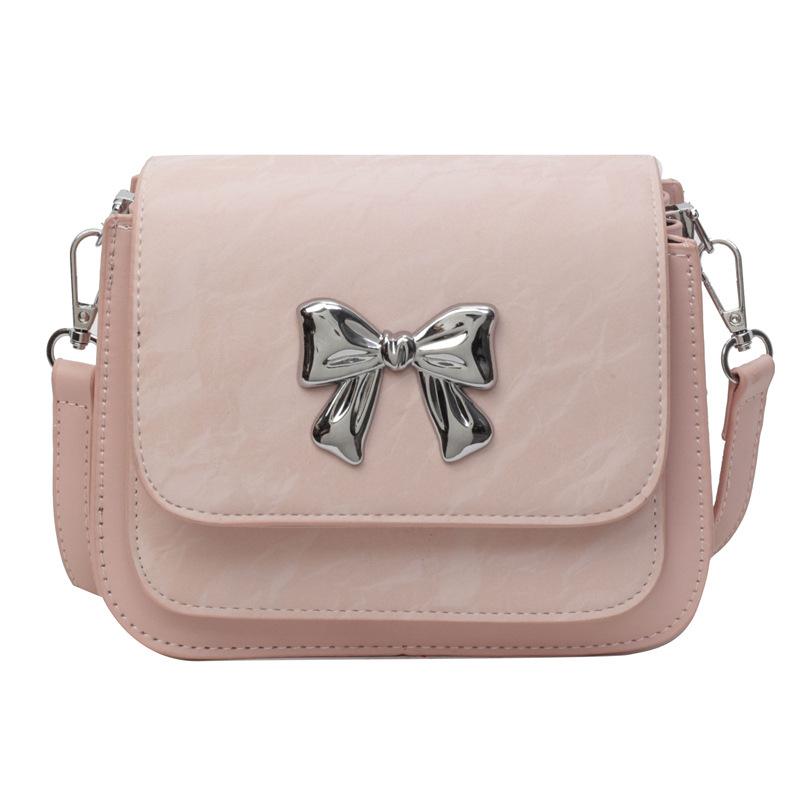 Fashion Bag Women's New Solid Color Versatile Butterfly Small Square Bag Messenger Bag