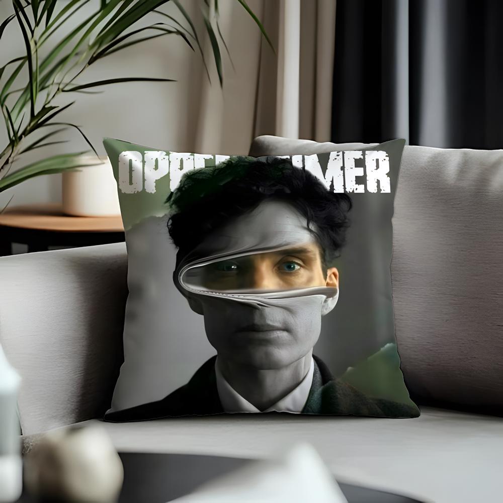 Fashion OOppenheimerful Cushion Cover Antidustmite Pillowcase Invisible Zipper Silky Short Plush Sofa Cushion Cover