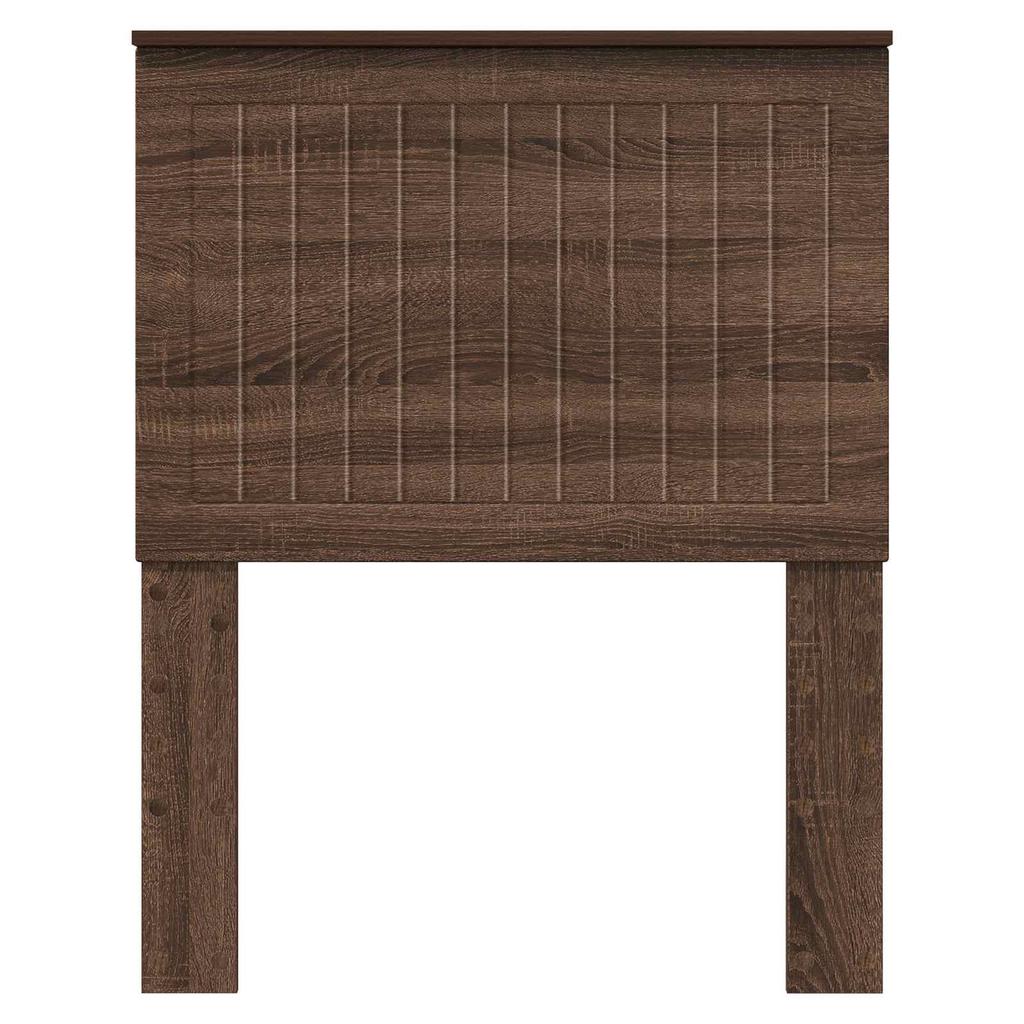 Headboard in Brown Oak Look 75 cm Wood Based Material