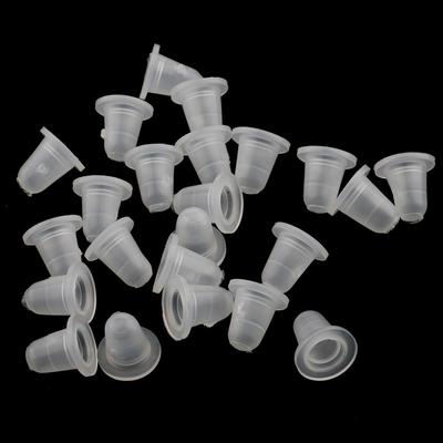 100pcs Microblading Pigment Cup Caps Silicone Ink Holder Tattoo Supply