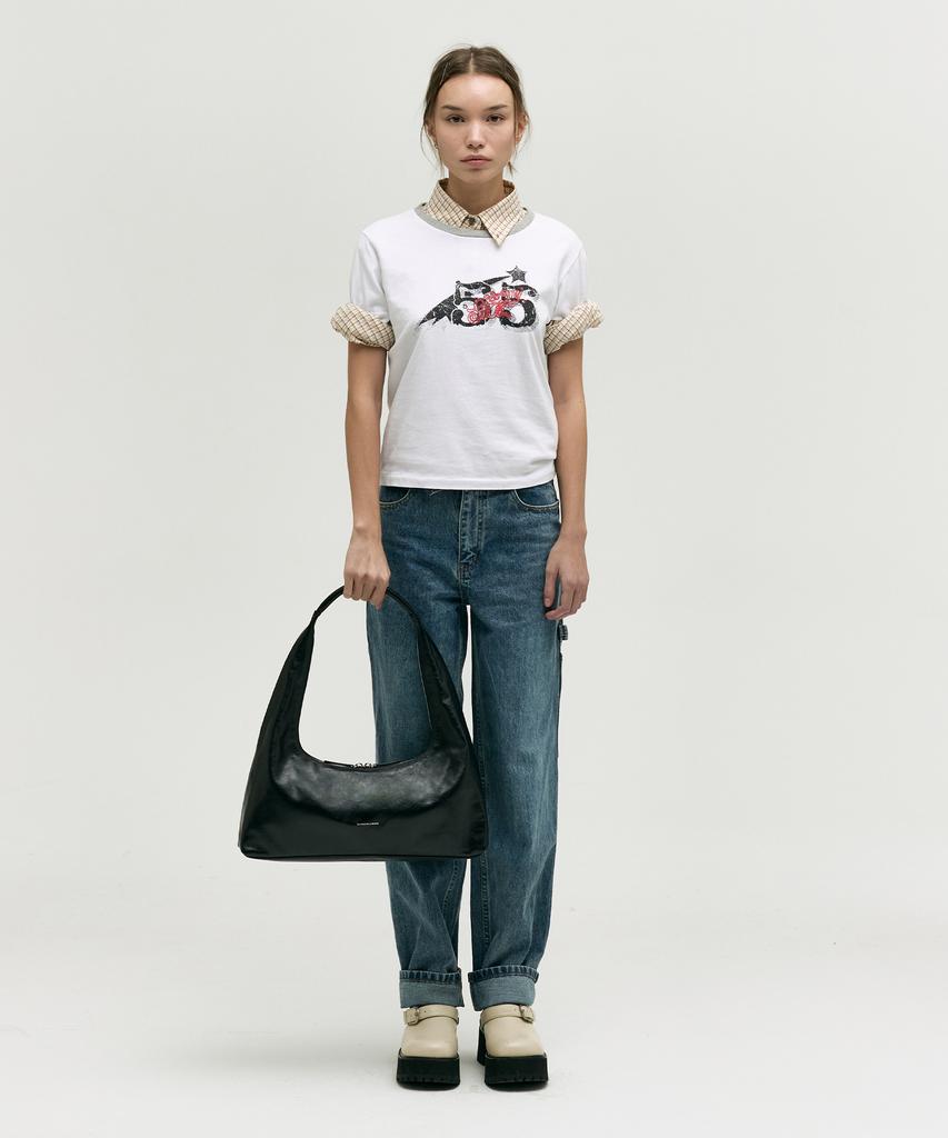 Margesherwood Hobo Large_Black Glossy Plain