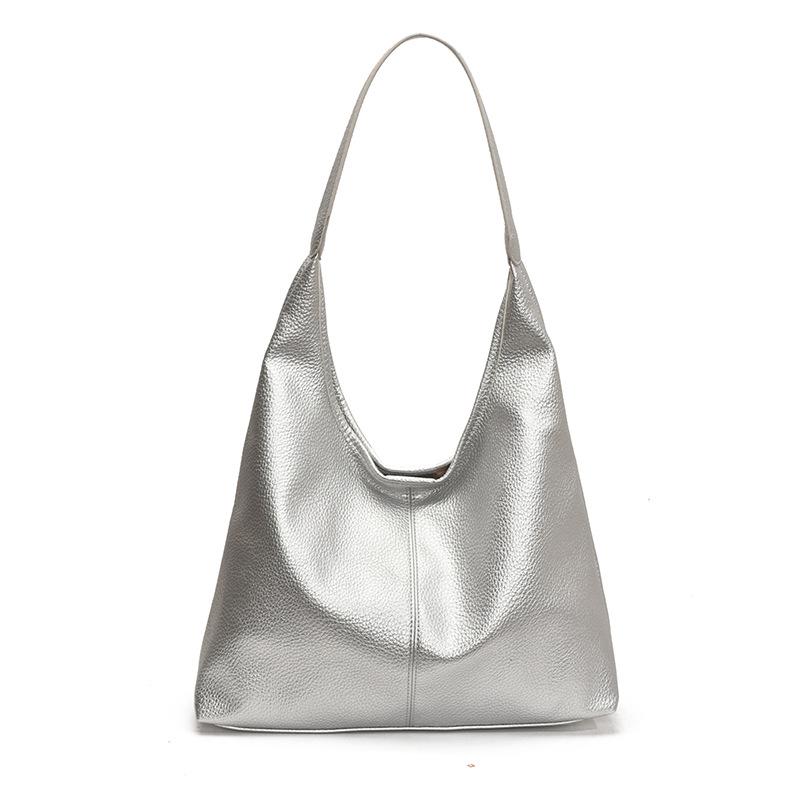 Underarm bag women's spring new fashion tote bag student solid color large capacity shoulder bag commuter bag