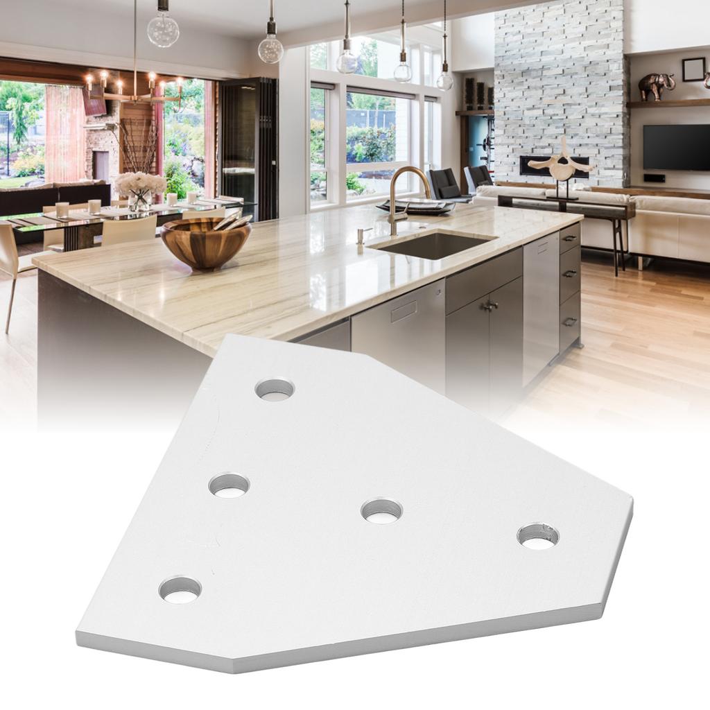5PCS Flat Tie Plate Aluminum Alloy 5 Holes Compression Resistance Repair Mending Plate Bracket for Industrial