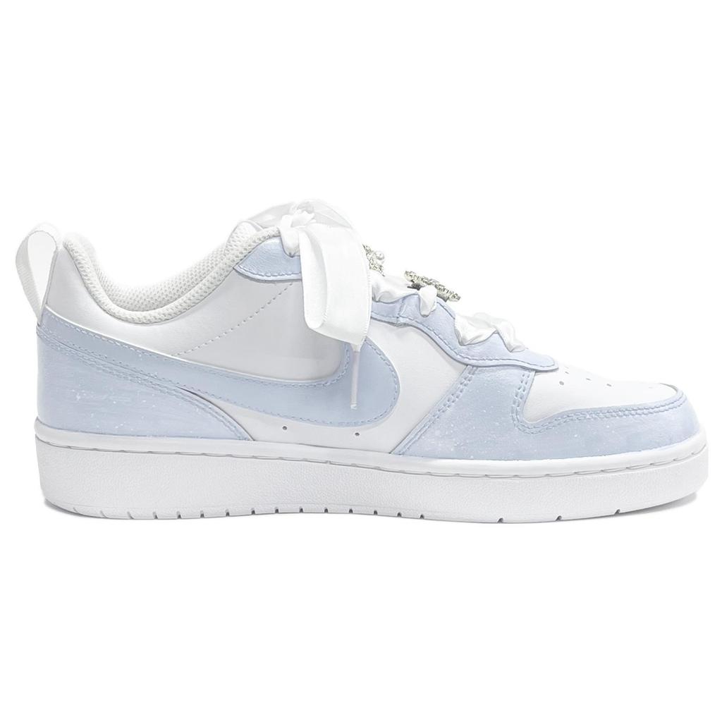 Nike Frozen, First Day Of The New Year Culture Low top Skateboard Shoes GS White Blue BQ5448-100(TeamTwo-S-BOX)
