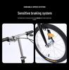16-inch Folding Variable Speed Youth and Adult Bicycle — Single Speed Road and Mountain Bike for Outdoor Riding