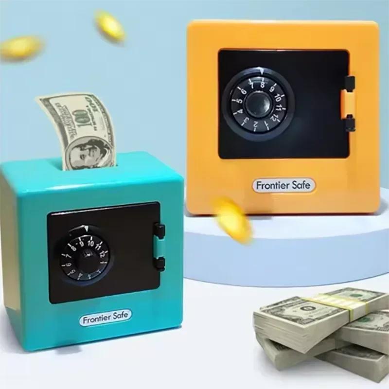 Mini salvadanaio bancario Retro Atm Password rotante Monete in contanti Cassetta di risparmio Cassetta di sicurezza bancaria Deposito automatico banconote Regalo di Natale