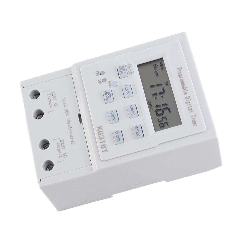 Microcomputer Programmable Timer 30A Time Control Switch Digital Timer Switch Daily Timer