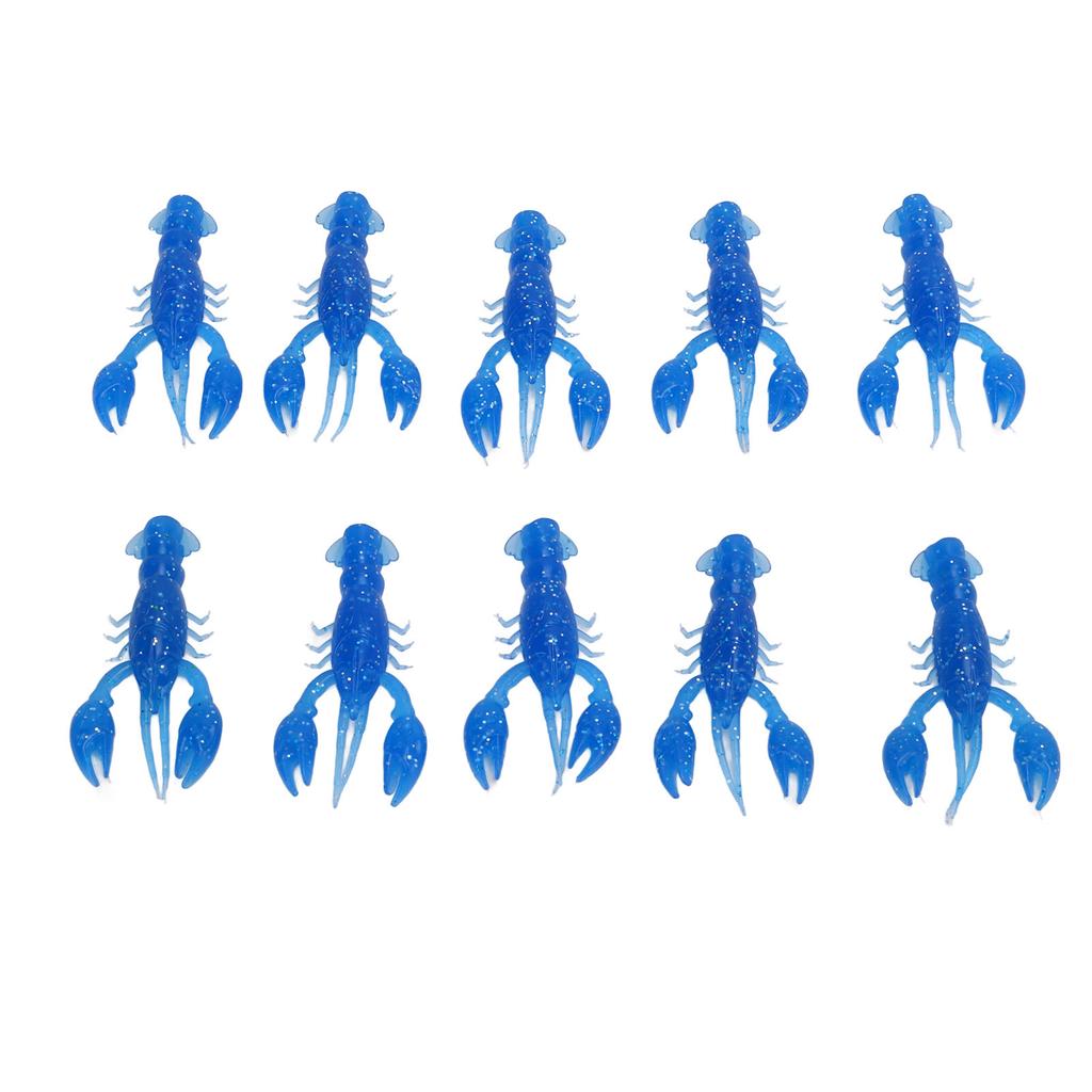 10 szt. Miękka przynęta wędkarska Crawdad Przynęta PVC Krewetka Sztuczna miękka przynęta Przynęty do połowu okoni Świecące