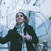 Creative Simplicity Long Handled Umbrella 8 Bone Transparent Umbrella Automatic Windproof Curved Handle Straight Rod Umbrella