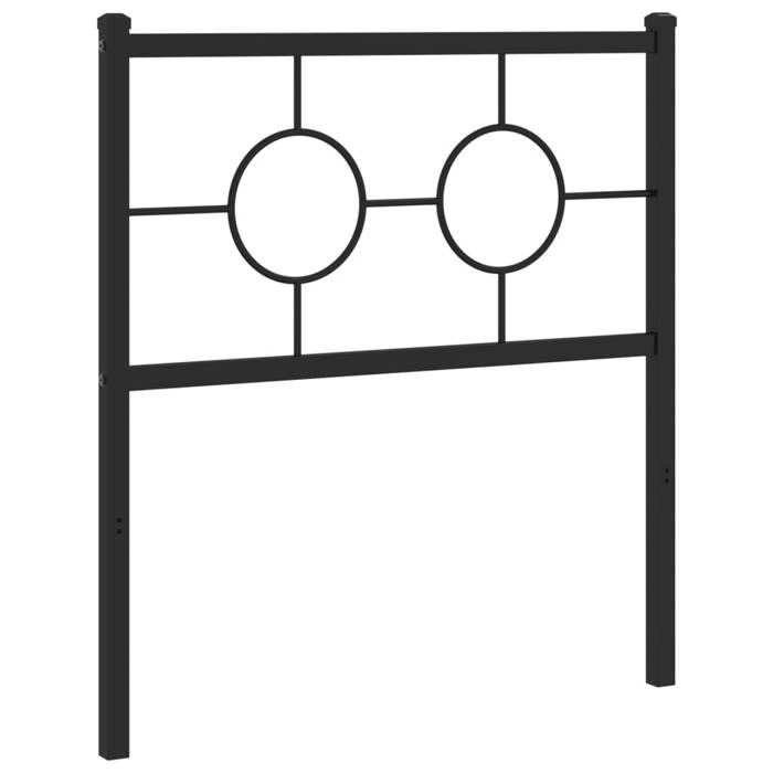 VidaXL Tête de Lit Métal, Tête de Lit avec Pieds, Meuble de Chambre à Coucher, Accessoire de Lit Simple, Tête de Cadre de 376252
