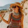 Geometric Shape Vintage Necklaces Alloy Turkish Necklaces Fashion Boho Necklaces  Vintage Look