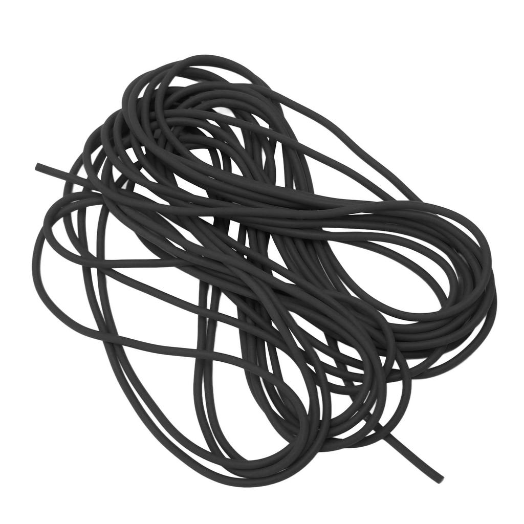 Elastic Rope Stretch Cord 2.1mm 5m Solid Latex High Strength Elastic String for Tennis Training Outdoor Sports Black