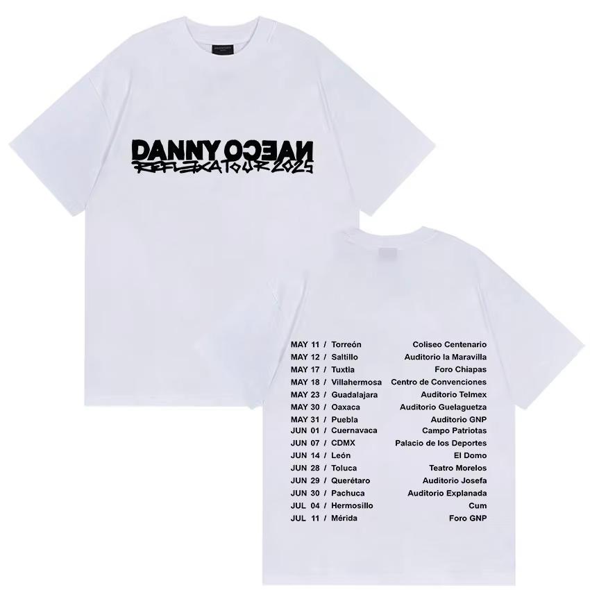Rapper Danny Ocean Reflexa Tour Album Merch Tshirt Mens Rock Gothic summer Tshirts Fashion High Quality pure Cotton Top