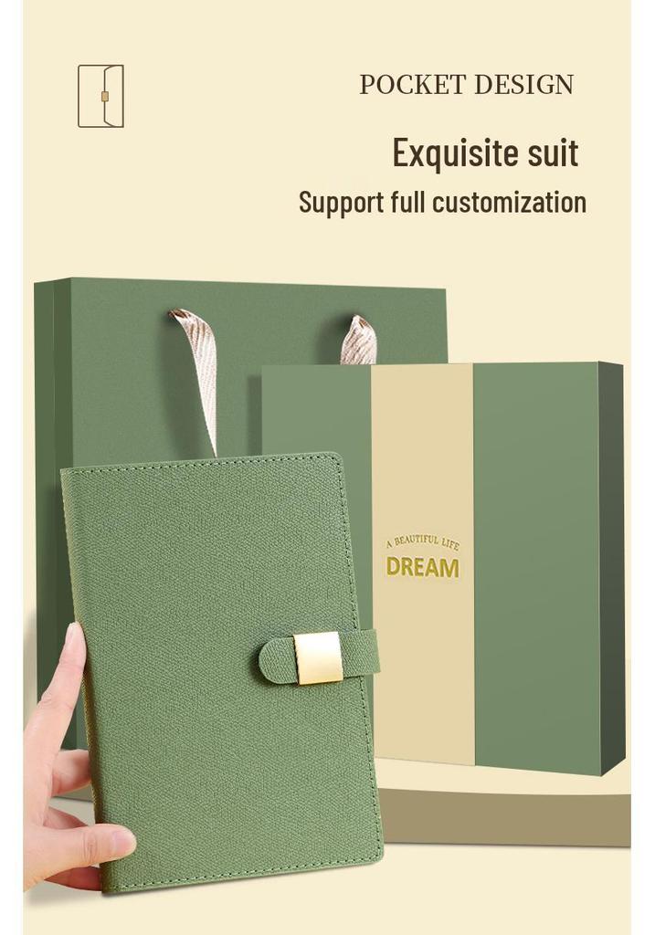 Customized Logo Laptop Gift Set: Thickened Notebook with Clasp, Perfect for Business Office Culture Gifts