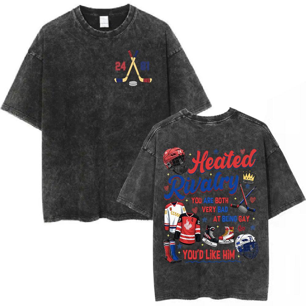 

Heated Rivalry Ilya Rozanov Boston Raiders Vintage Washed Tshirts Men Women Clothing Casual Oversized Short Sleeves T Shirts S