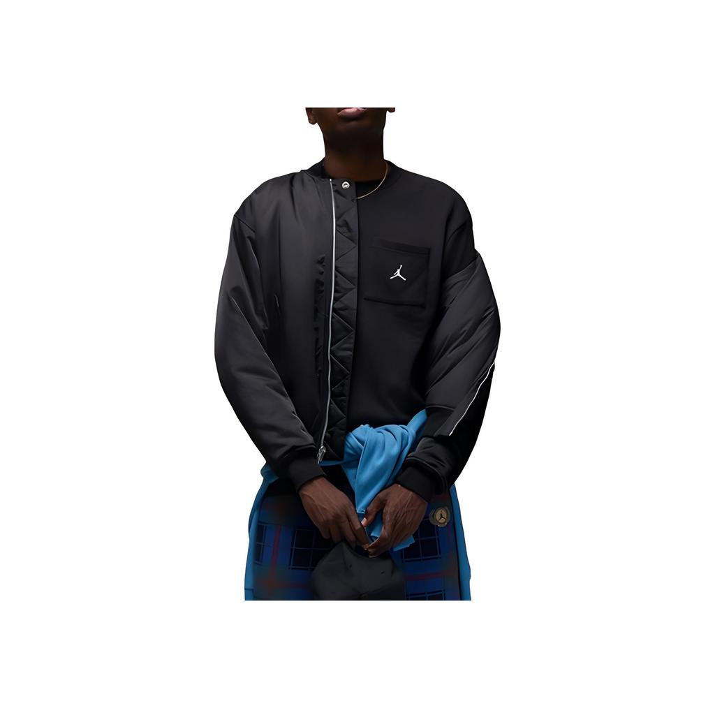 Jordan As M J Ess Winter Long Sleeve Top Solid Logo Crew Neck Sports T-Shirt Men Tops Black DV1586-010