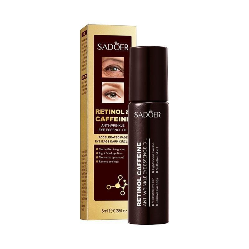 

Retinol Caffeine Eye Serum Oil, Moisturizes The Eye Area, And Provides A Nourishing Eye Serum Solution Holes,8ml білий