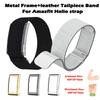 Metallrahmen + Nylonband für Amazfit Helio Armband Armband Bizeps Sport Ersatz Zubehör für Amazfit Helio Armband