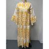 Women S Bohemian Printed Maxi Dress Plus Size Elegant Long Sleeve