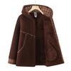 New Style Winter Plus Velvet Thick Fleece Hooded Zipper Jacket for Middle-Aged & Elderly Women