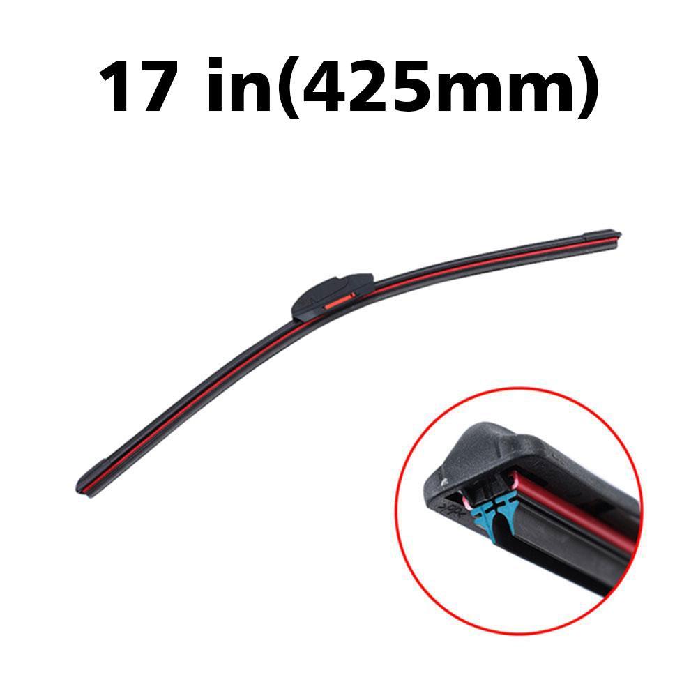 9 Sizes Universal Car Wiper Mute Car Front Windshield Wiper Soft Double Rubber Strip Windshield Windscreen Wipers Accessory