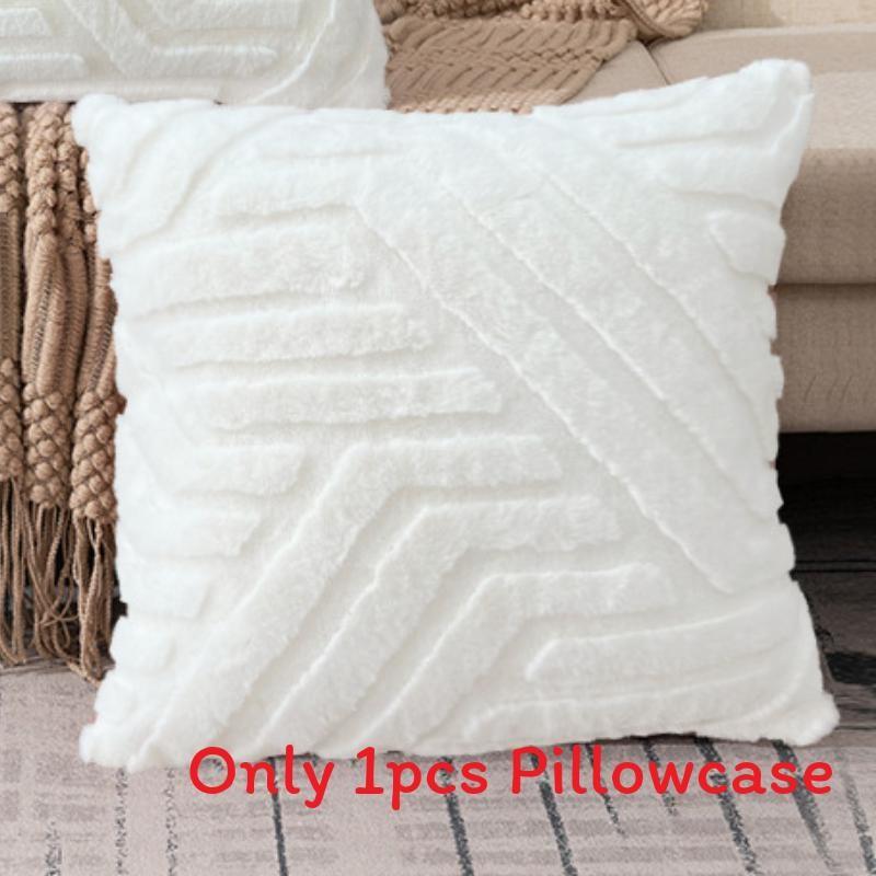 Stereoscopic Color Solid Plush Pillowcase Cushion Cover Decorations Bedroon