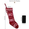 New 48CM Snowflake Knitted Christmas Socks Large Size Christmas Stockings Hanging Gift Bag Home Decoration