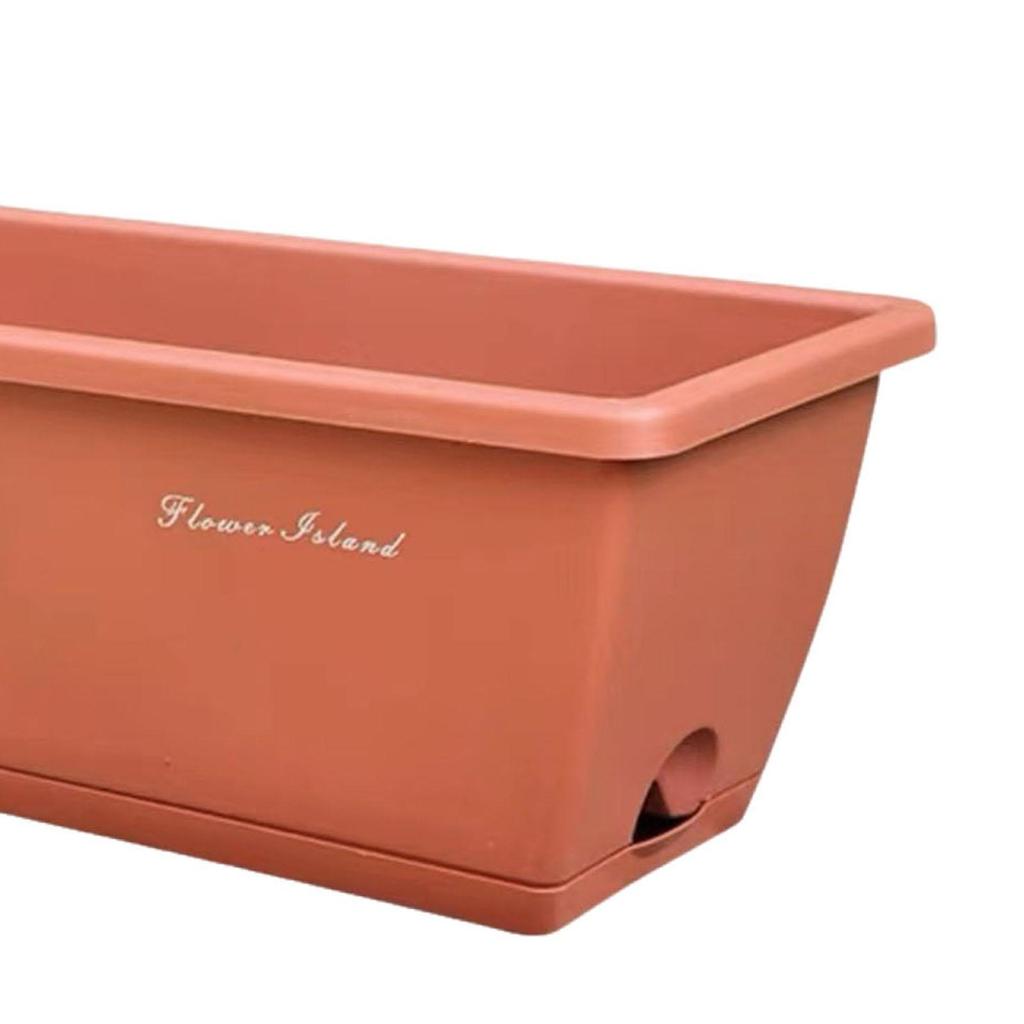 Window Box Planter Rectangular Flower Pot Multifunction Shatterproof with Drainage Holes for Yard Patio Indoor Porch Balcony