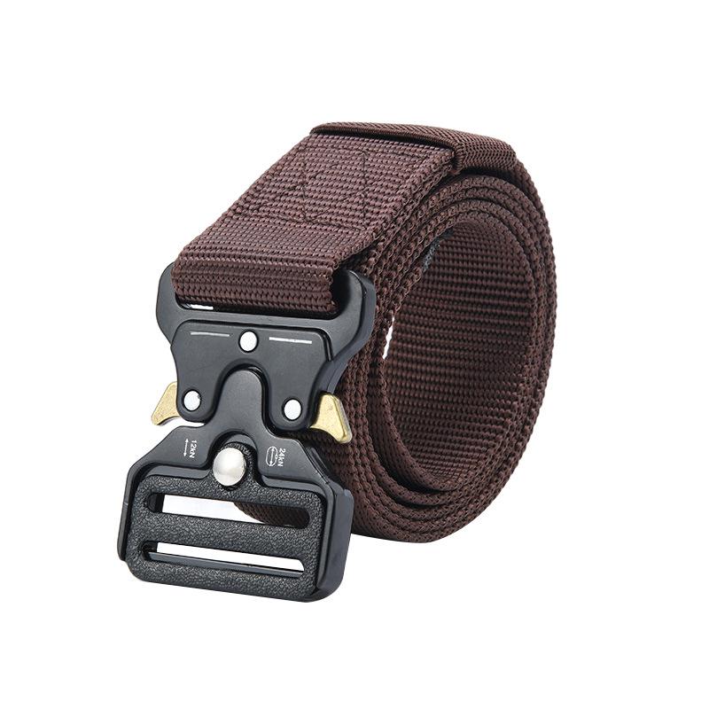 Elastic Tactical Nylon Belt with Alloy Buckle, Popular for Outdoor Use, Customizable Size