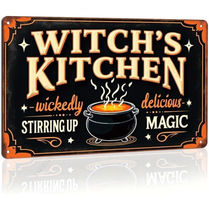 Halloween Metal Wall Sign Spooky Decor 20x30cm