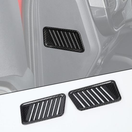 Dashboard Side Air Vent Outlet Cover Trim Bezels For Ford F150 +Carbon Fiber