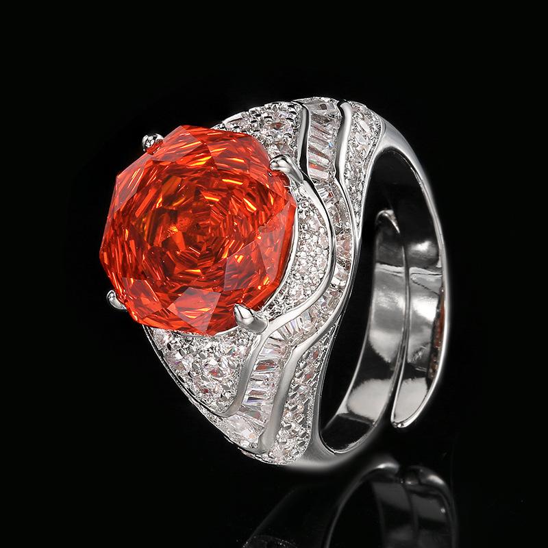 Schmuck Kupferboden Vergoldet Simulation Para Grün Temperament Runder Ring Weiblich 12Mm