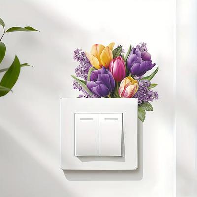 Painted Pastoral Yujinxiang Living Room Entrance Hall Home Wall Switch Decorative Stickers
