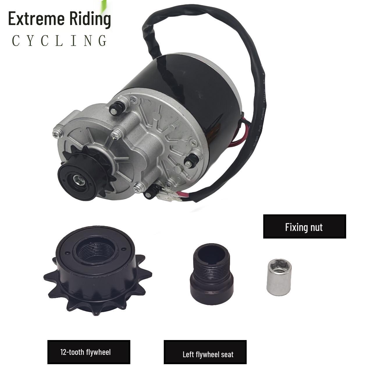 12-Tooth Reverse Thread Left Flywheel Kit with 11mm Inner Diameter for Modified Bicycles Metric standard thread