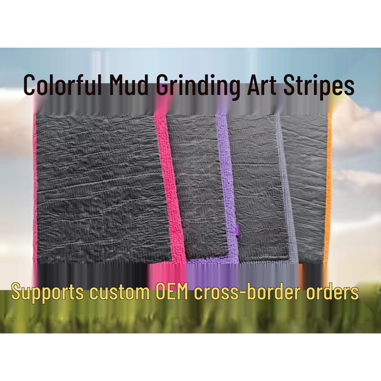 Colorful Art Texture Magic Mud Car Wash & Stain Removal Gloves for Car Care Green Artistic Texture Mud Glove