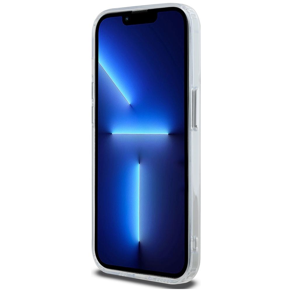 Karl Lagerfeld Klhmp14Lhlskch Iphone14 Pro 6.1 Biały/White Hardcase Iml Metal Karl&Choupette Head Magsafe