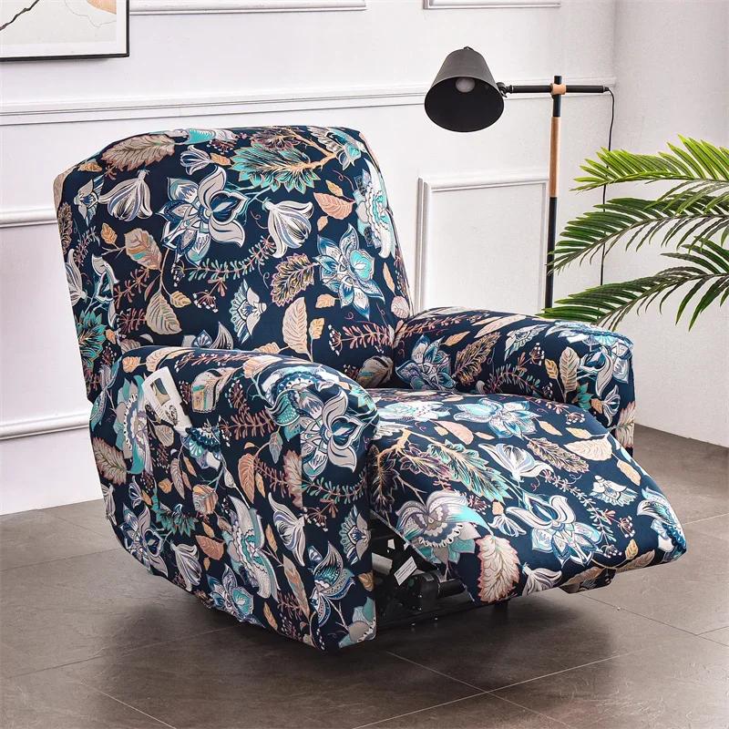 Nordische Blumen Relaxsessel Sofa Bezüge Elastischer Sofa Schutzbezug Relax Sessel Abdeckung Lounge Zuhause Haustiere Kratzfest