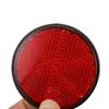 uxcell 4pcs Universal Round Red Front Lower Fork Reflector Sticker Rear Saddlebag Reflective Cover with 6mm Screws