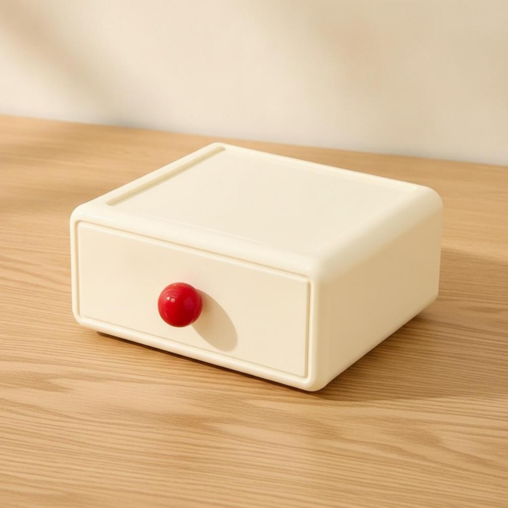 Desktop Storage Box with Drawer Sturdy Desk Organizer Drawers for Vanity
